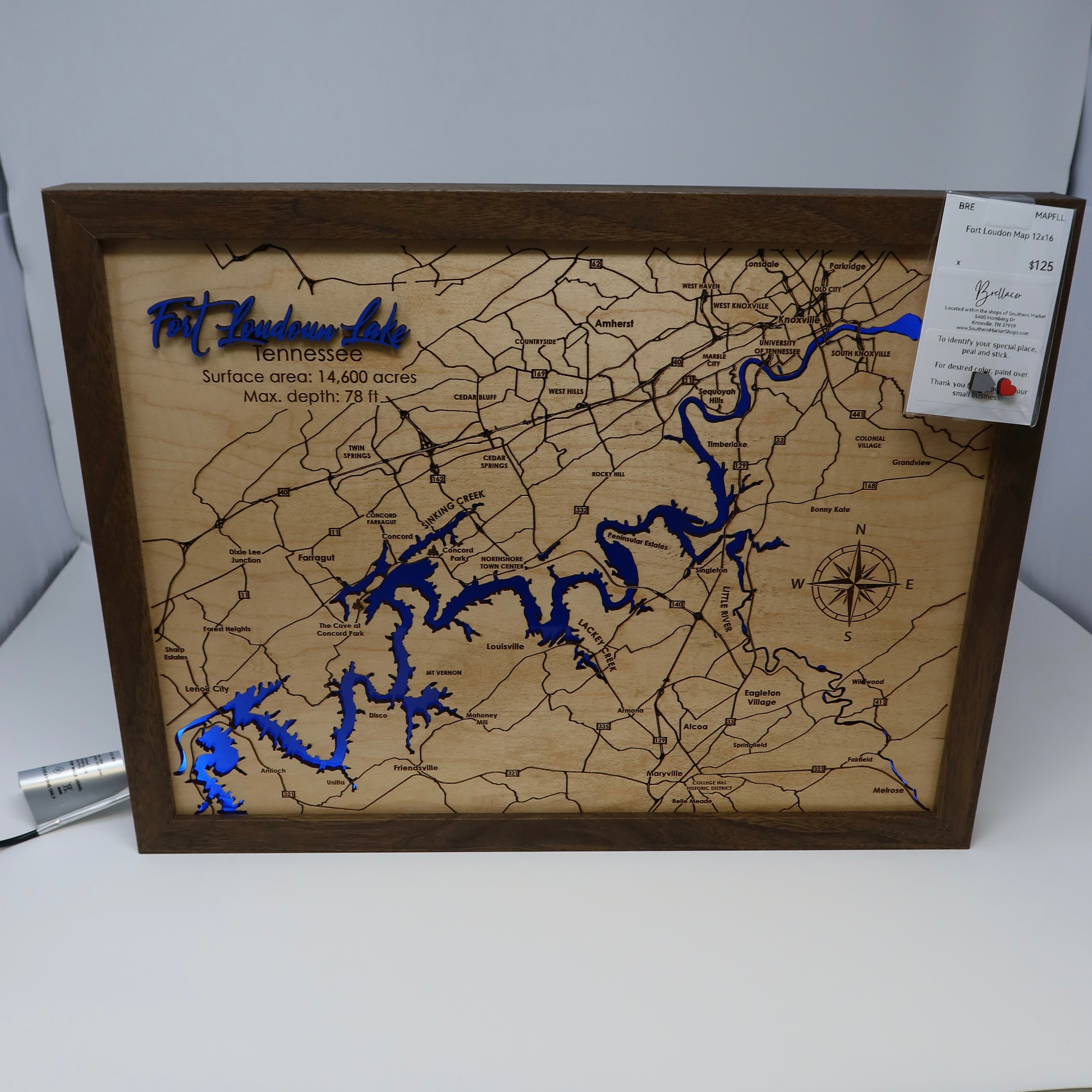 Fort Loudon Lake LED Map