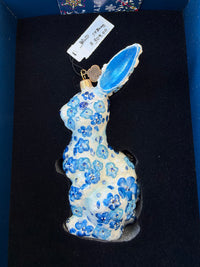Jay Strongwater Blue Bunny Ornament