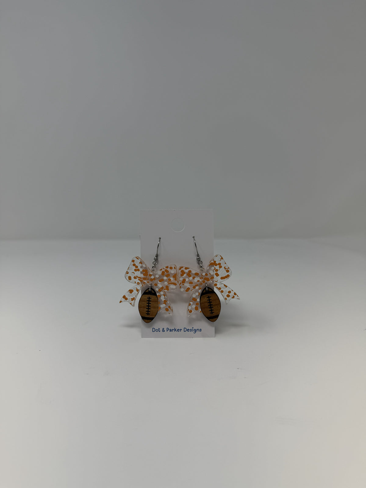 VOLS Bow Football Earrings