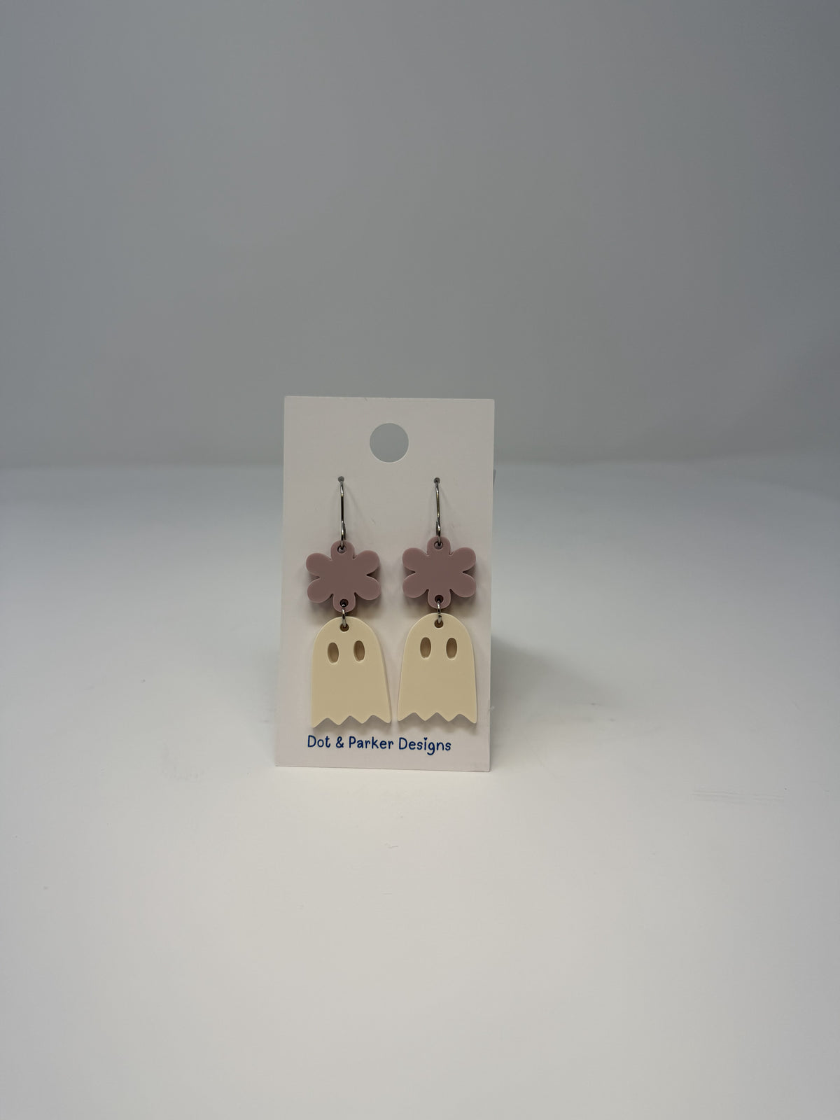 Ghost Floral Halloween Earrings