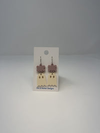 Ghost Floral Halloween Earrings
