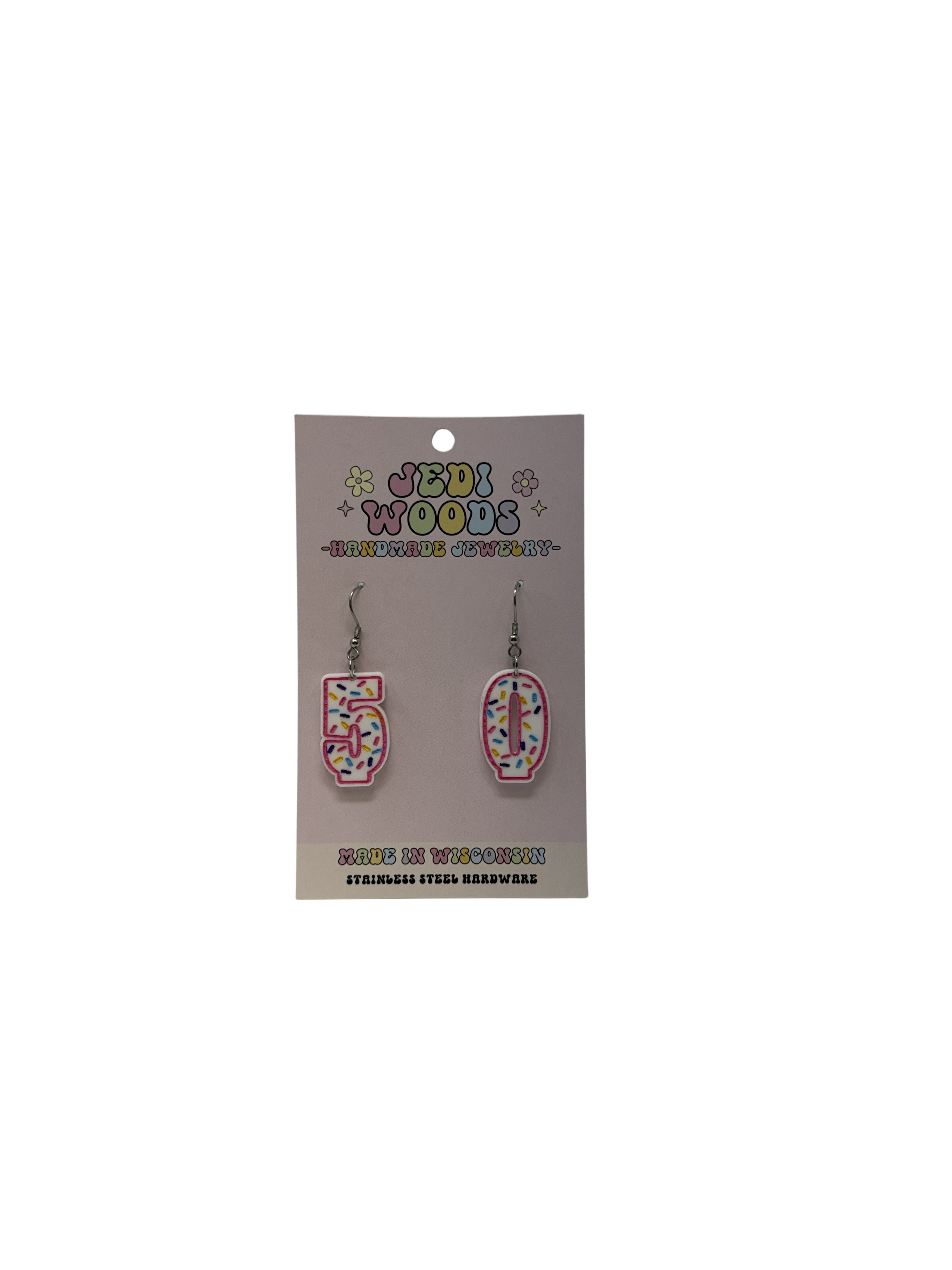 50th Birthday Earrings