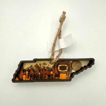 Wood Cut Tennessee Ornament