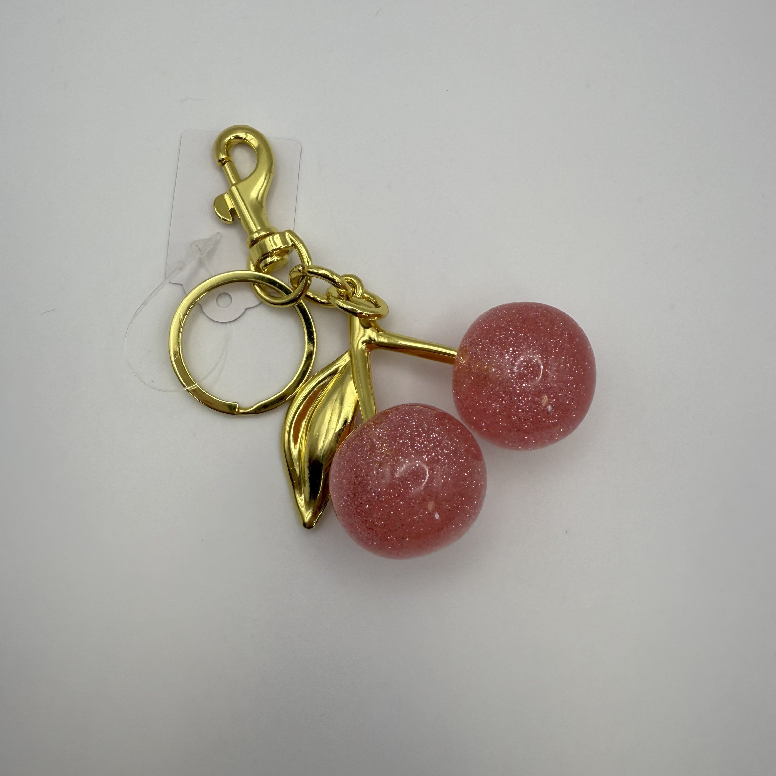 Pink Cherry Bag Charm