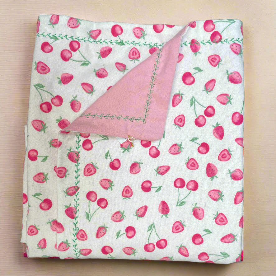 Cherry & Strawberry Baby Blanket