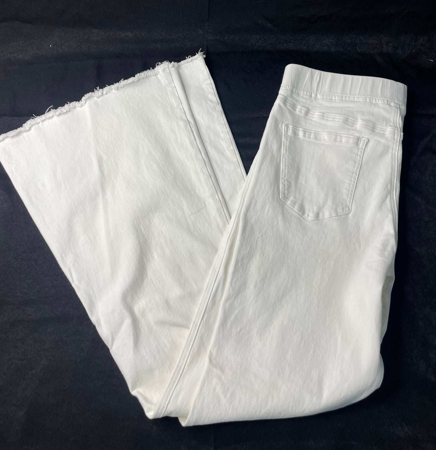 White Bell Bottom Jeggings