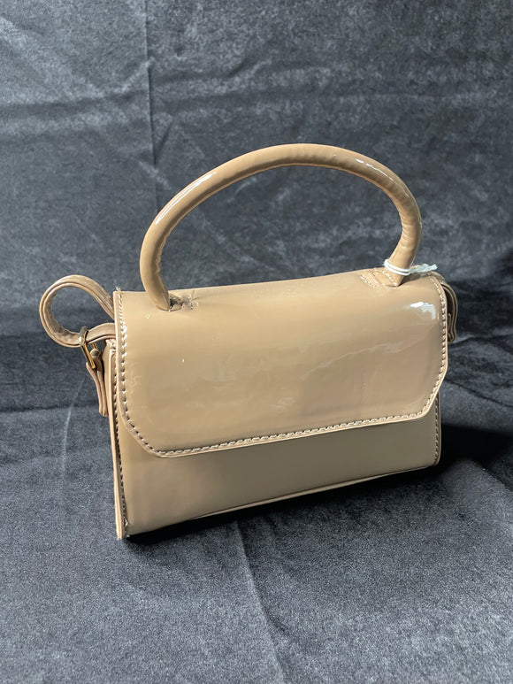Taupe Paten Leather Small Purse