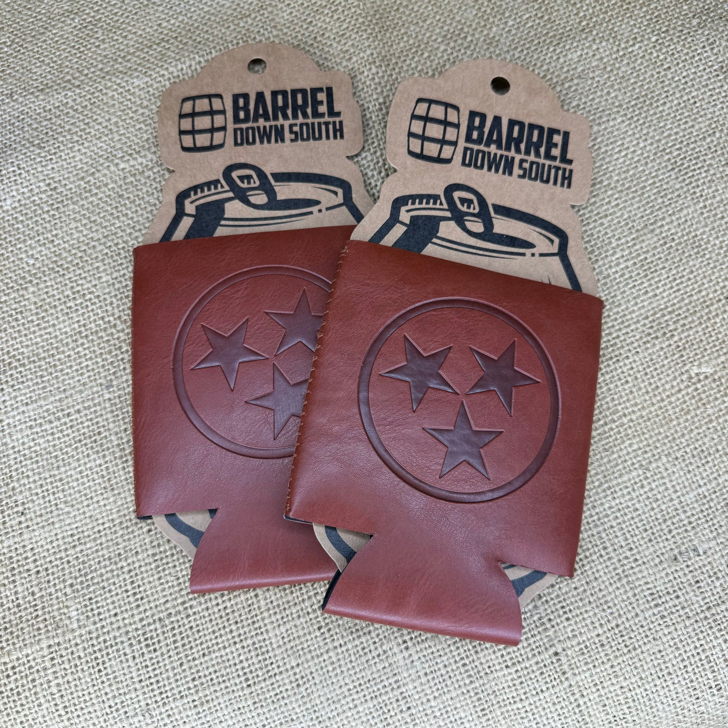 Leather Tri Star Koozies