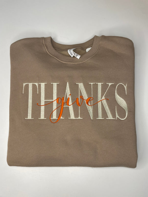 Brown Give Thanks Sweatshirt