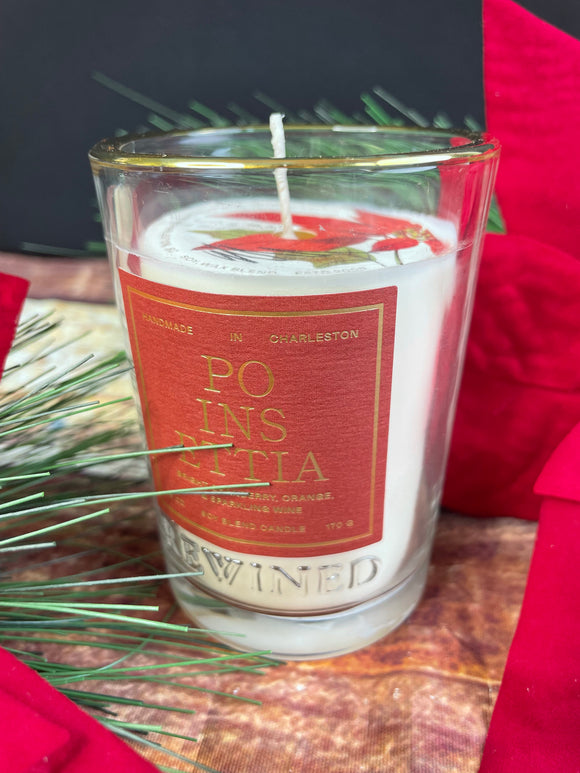 Poinsettia Candle