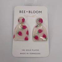 Clay Strawberry Earrings