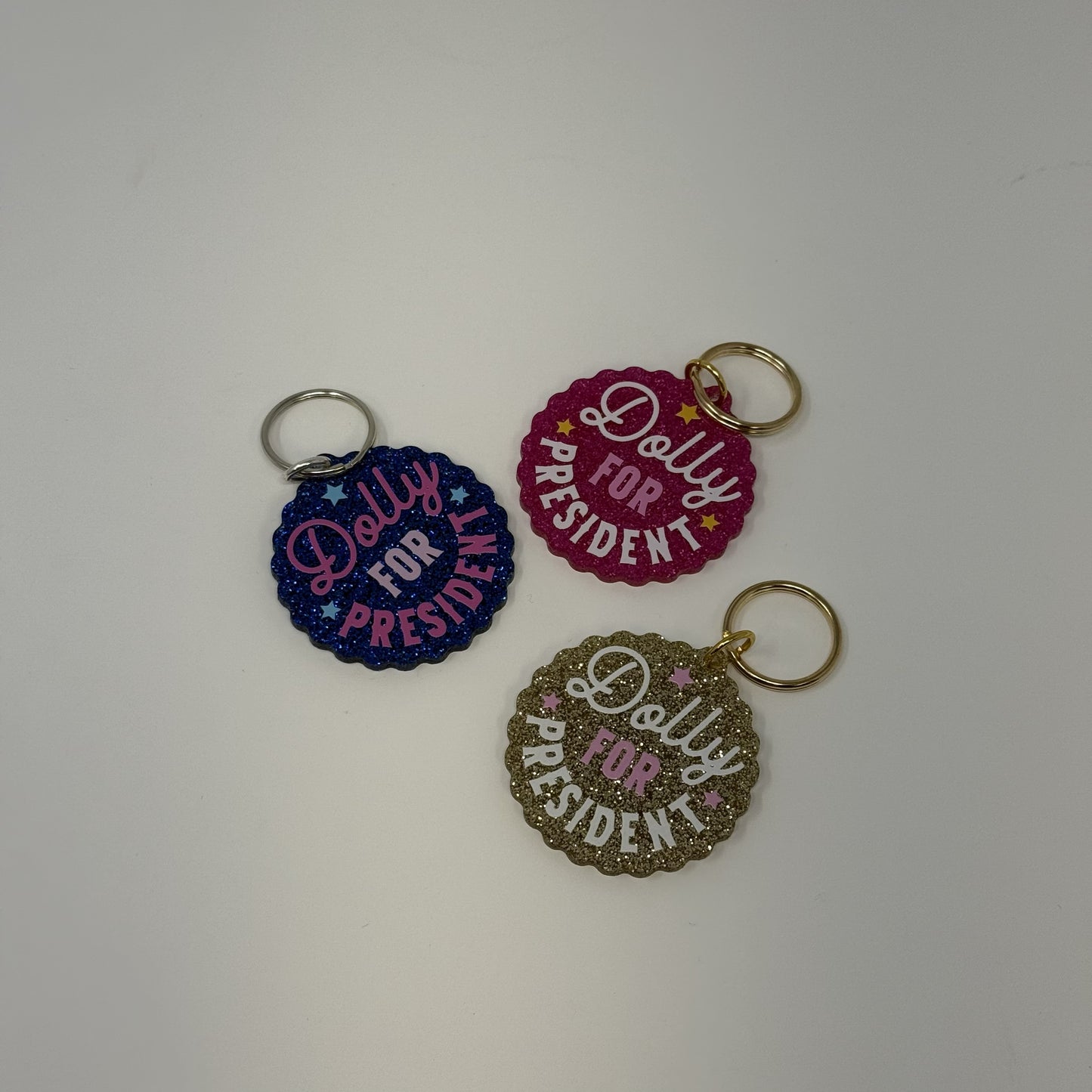 Dolly for President Keychain