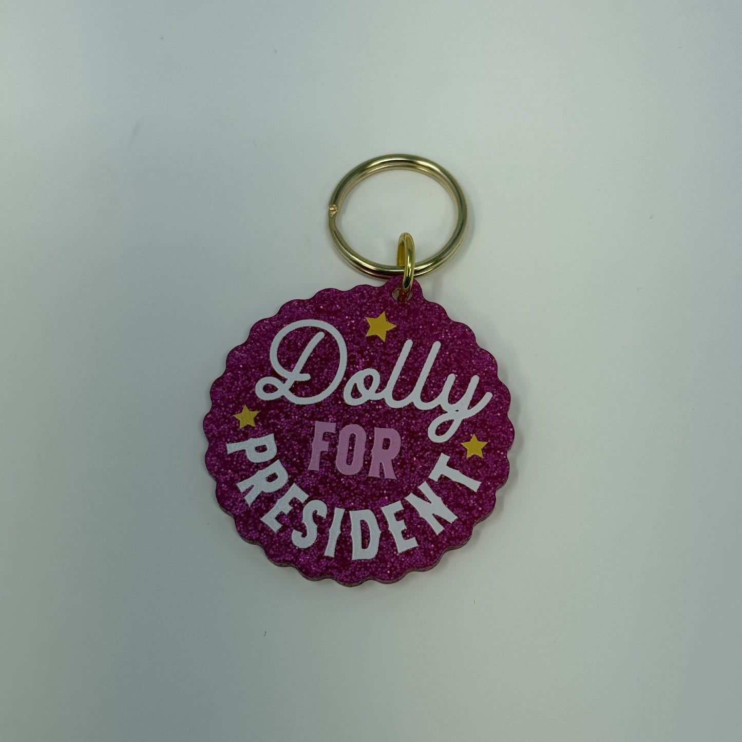 Dolly for President Keychain