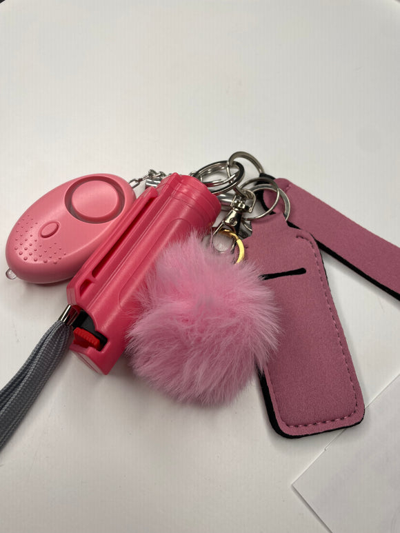 Hot Pink Self Defense Keychain