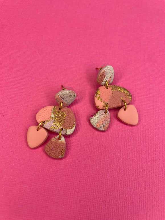 Bridget Pink Clay Earrings