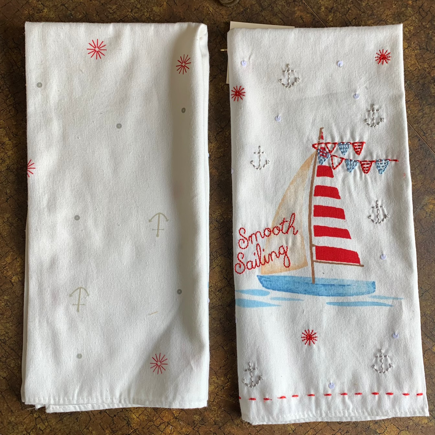 "Smooth Sailing" Dish Towel