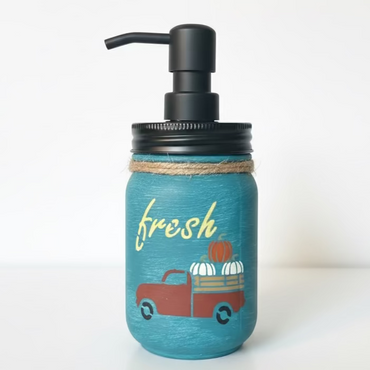 Tuscan Teal Farm Fresh Truck 16 oz Soap Dispenser