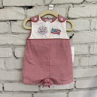 Petit Ami Embroidered Fourth of July Children's Sunsuit