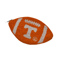 Beaded Power T Football Pouch