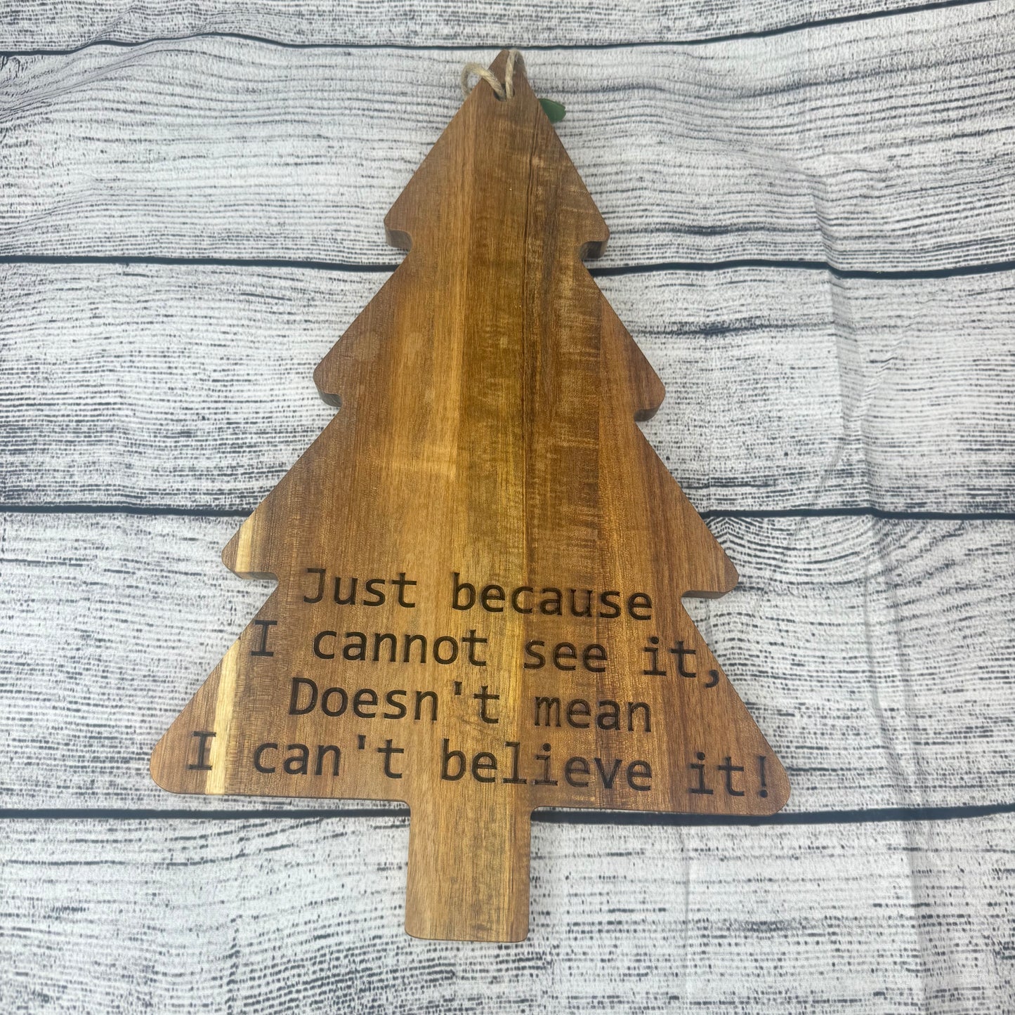 Wooden Engraved Christmas Tree