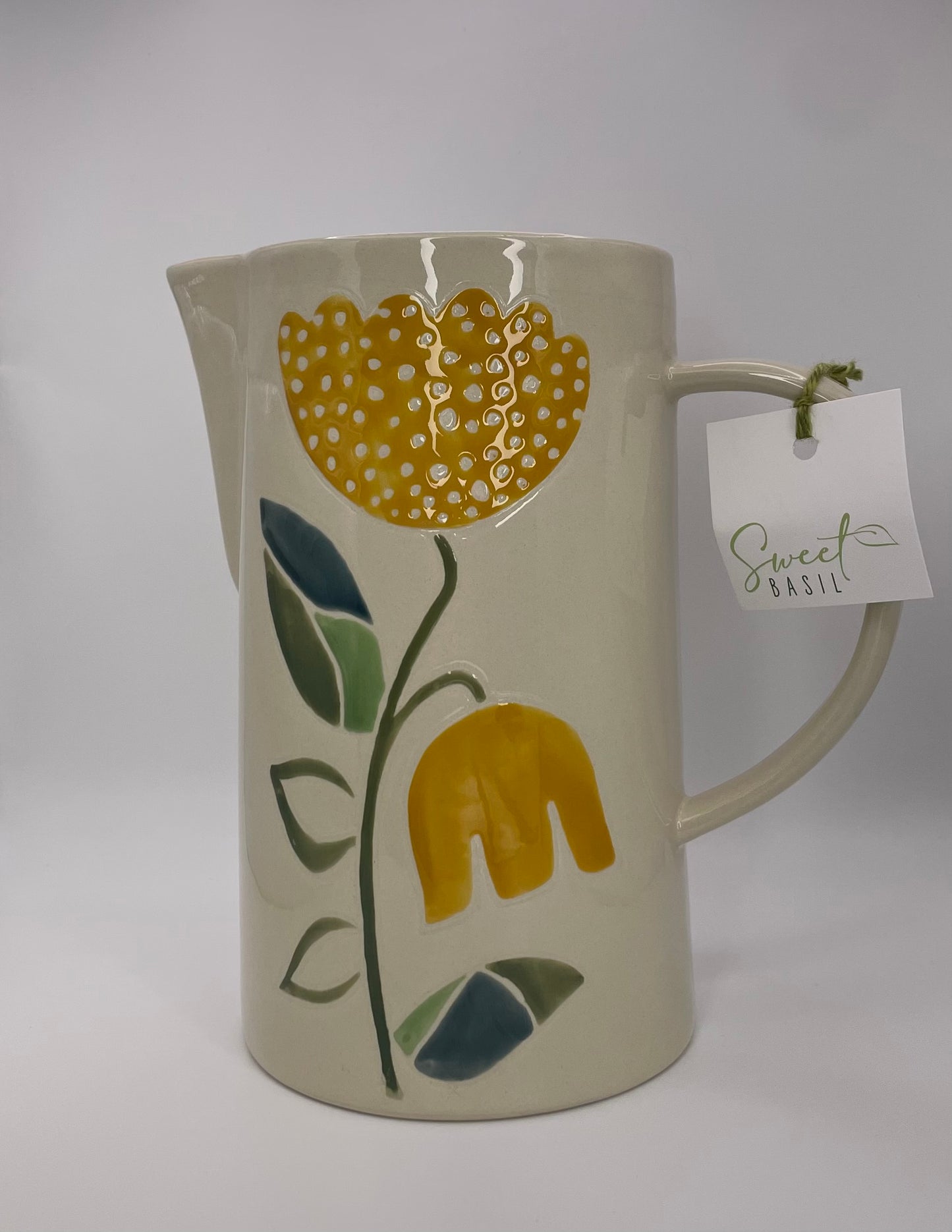 Floral Ceramic Pitcher