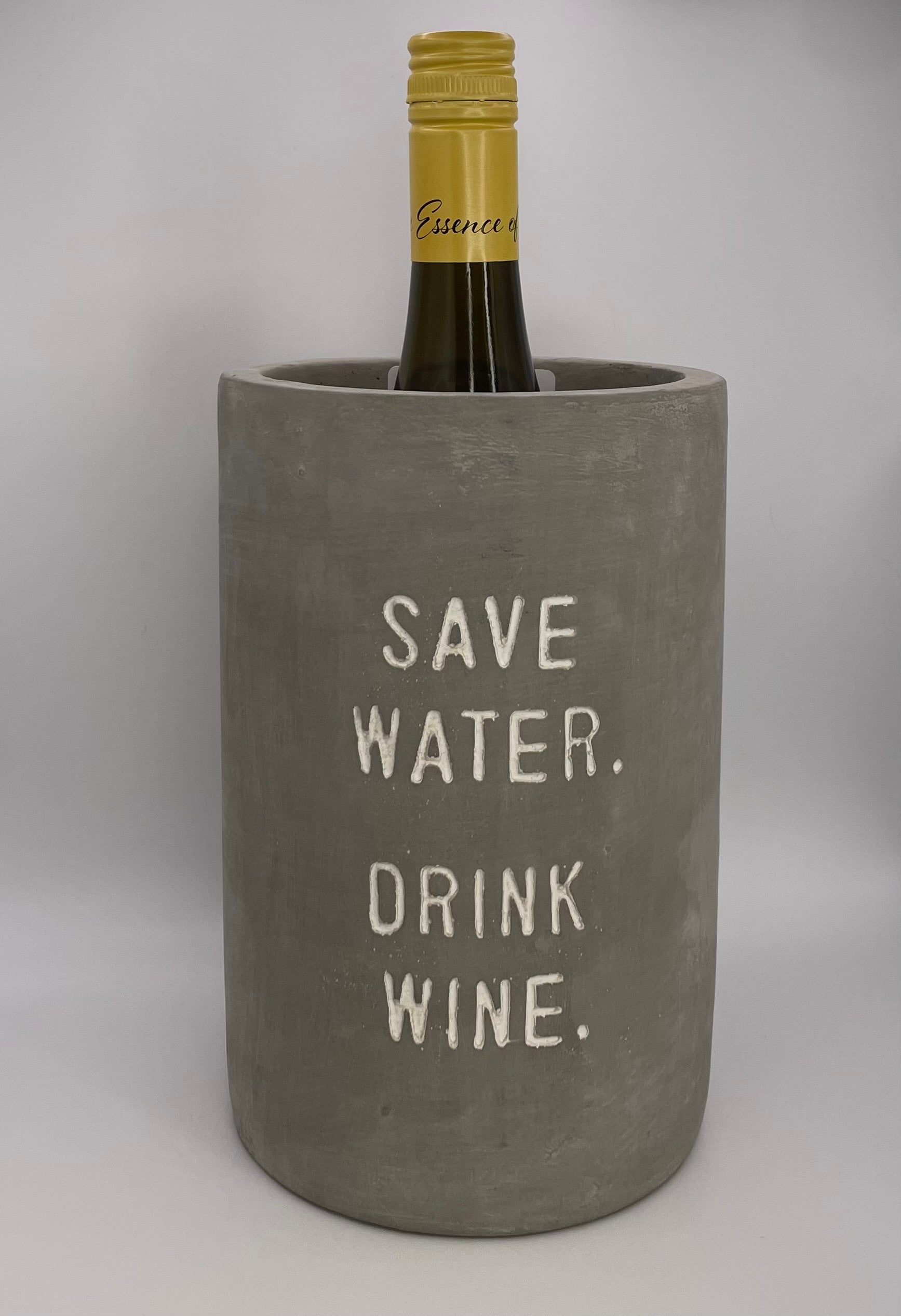 Cement "Save Water. Drink Wine." Cooler