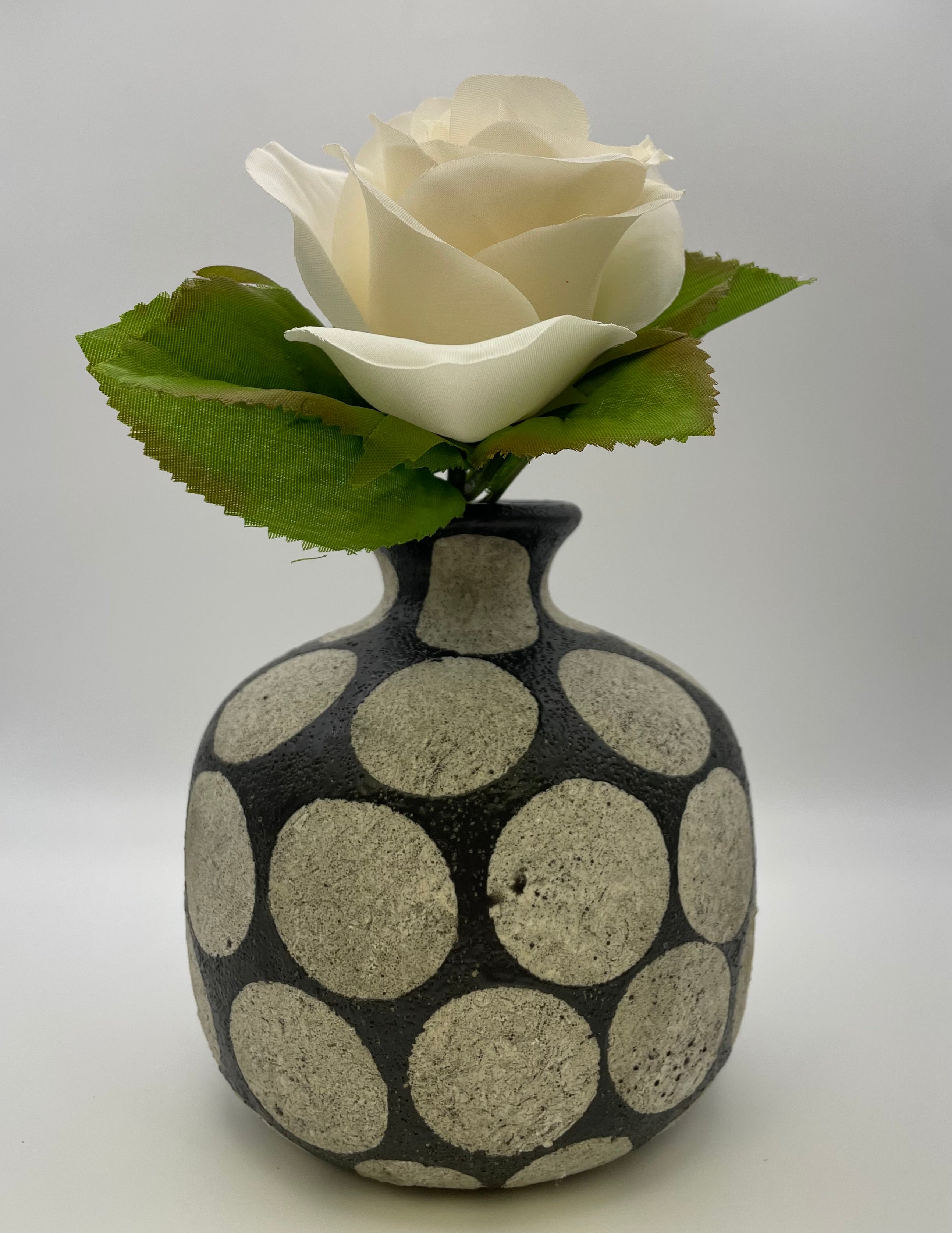 Terracotta Polka Dot Vase