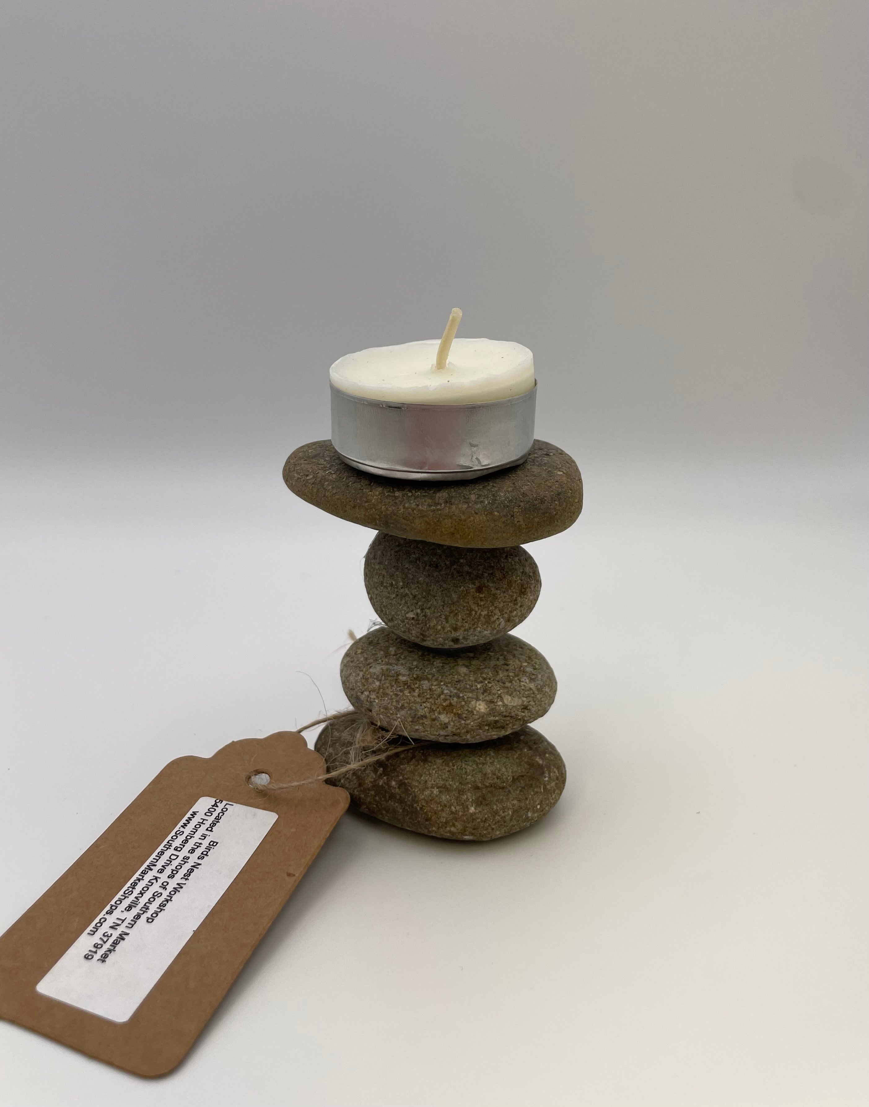 Handcrafted Rock Pilar Tealight