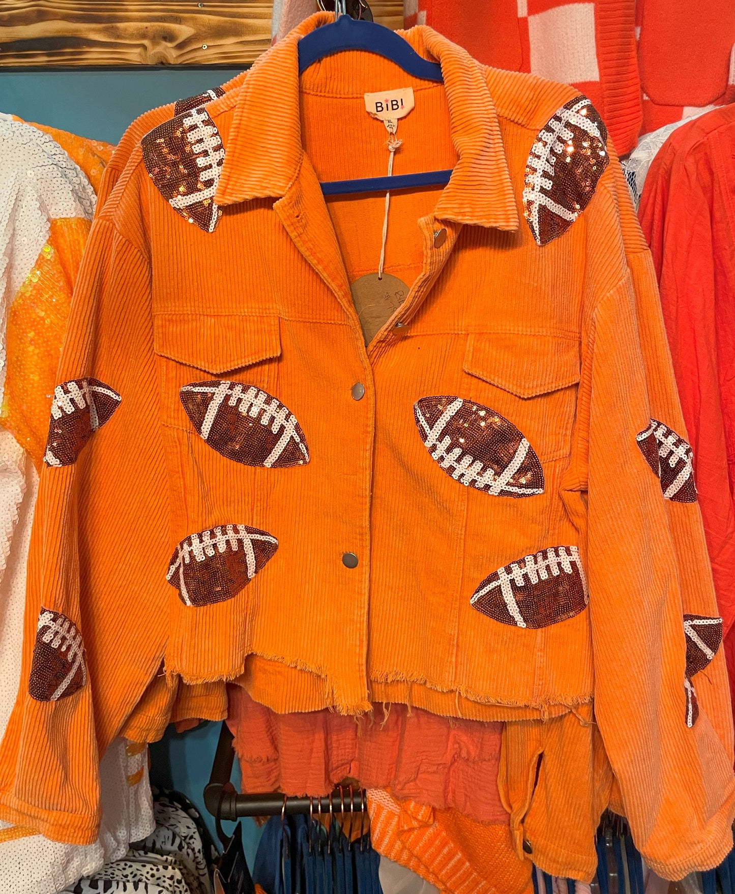 Sequin Football Jacket