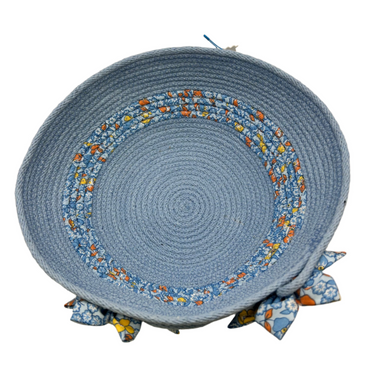 Blue Basket with Flowers