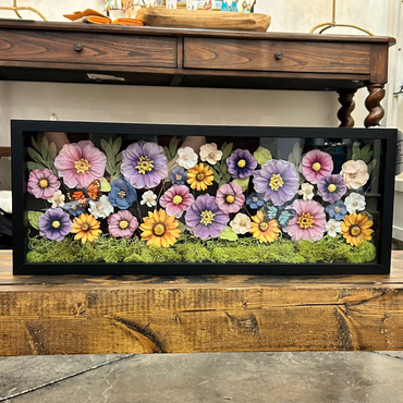 Paper Flowers Shadow Box