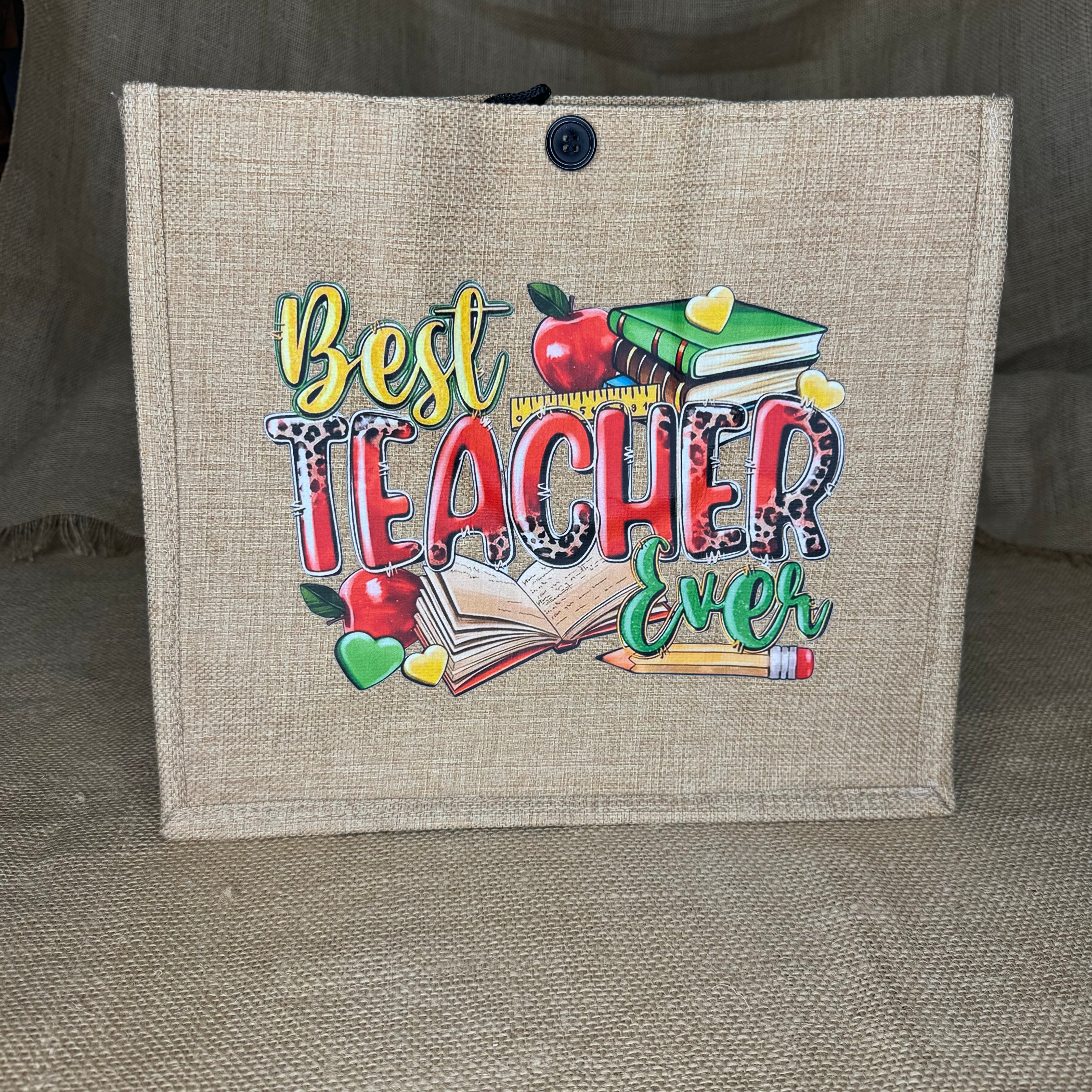 "Best Teacher Ever" Mini Tote