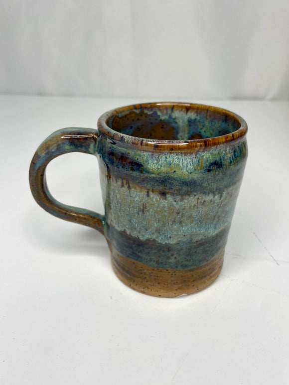 Blue and Brown Pottery Mug