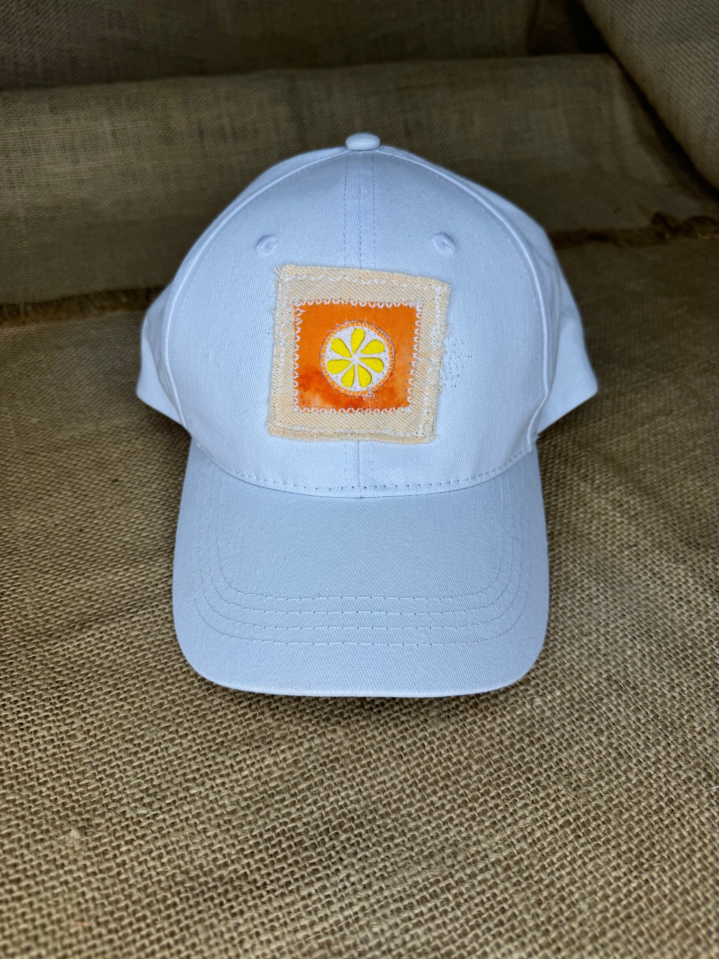 Custom Made Orange Patchwork Hats