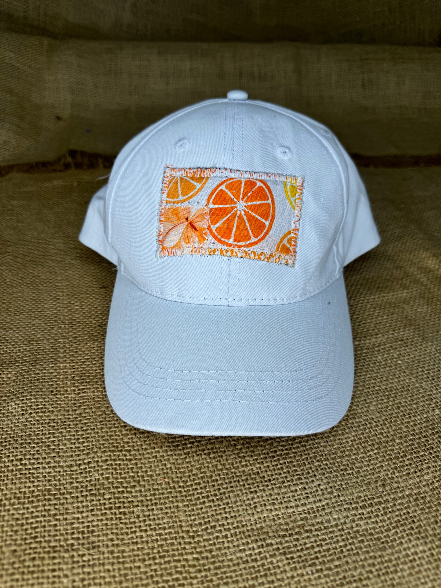 Custom Made Orange Patchwork Hats