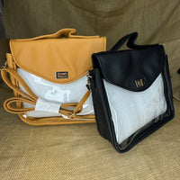 Black and Brown Clear Stadium Bags