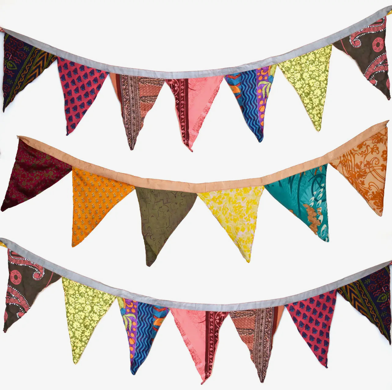 Upcycled Saree Bunting Banner - Celebrate Life!