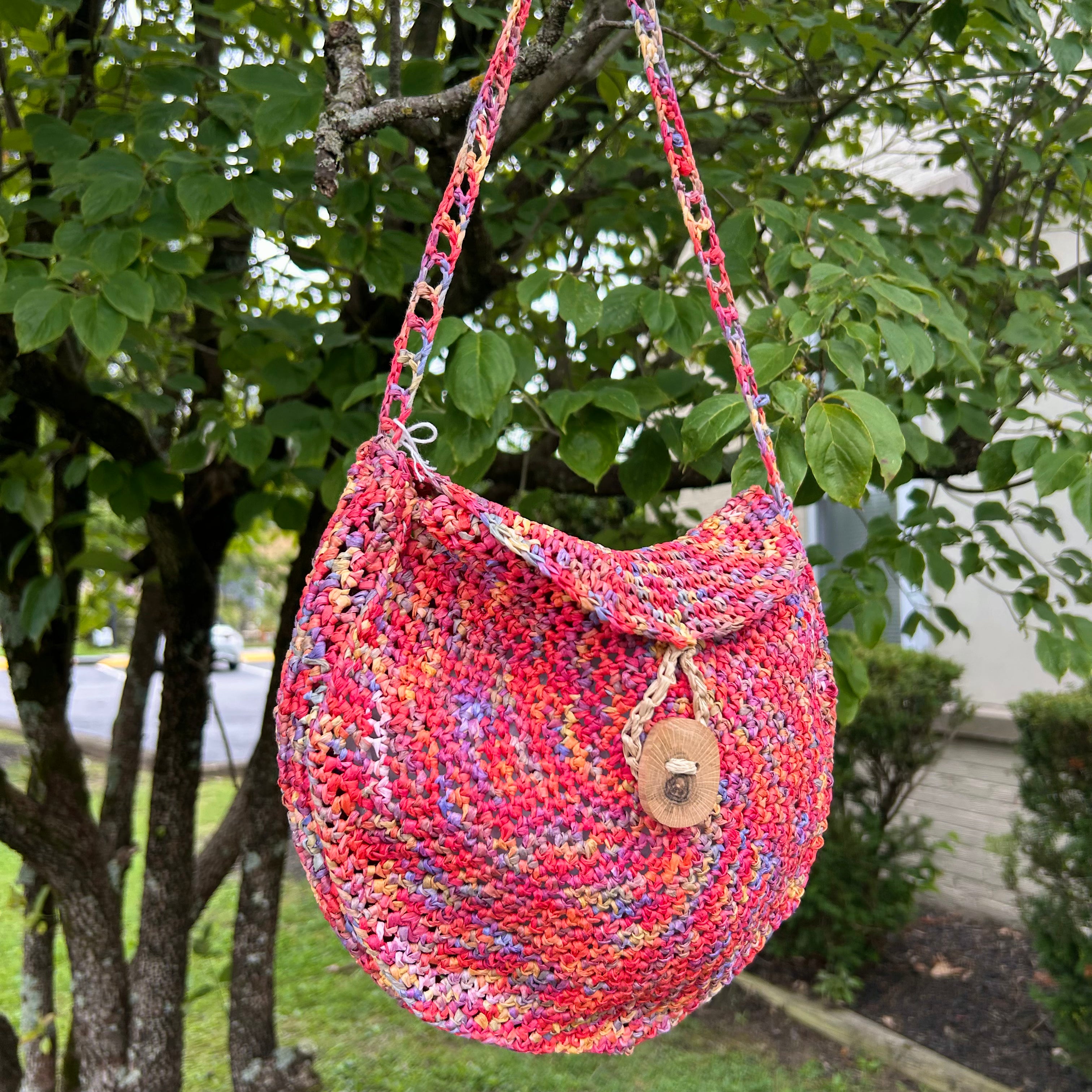 Crochet Raffia Hand Bag
