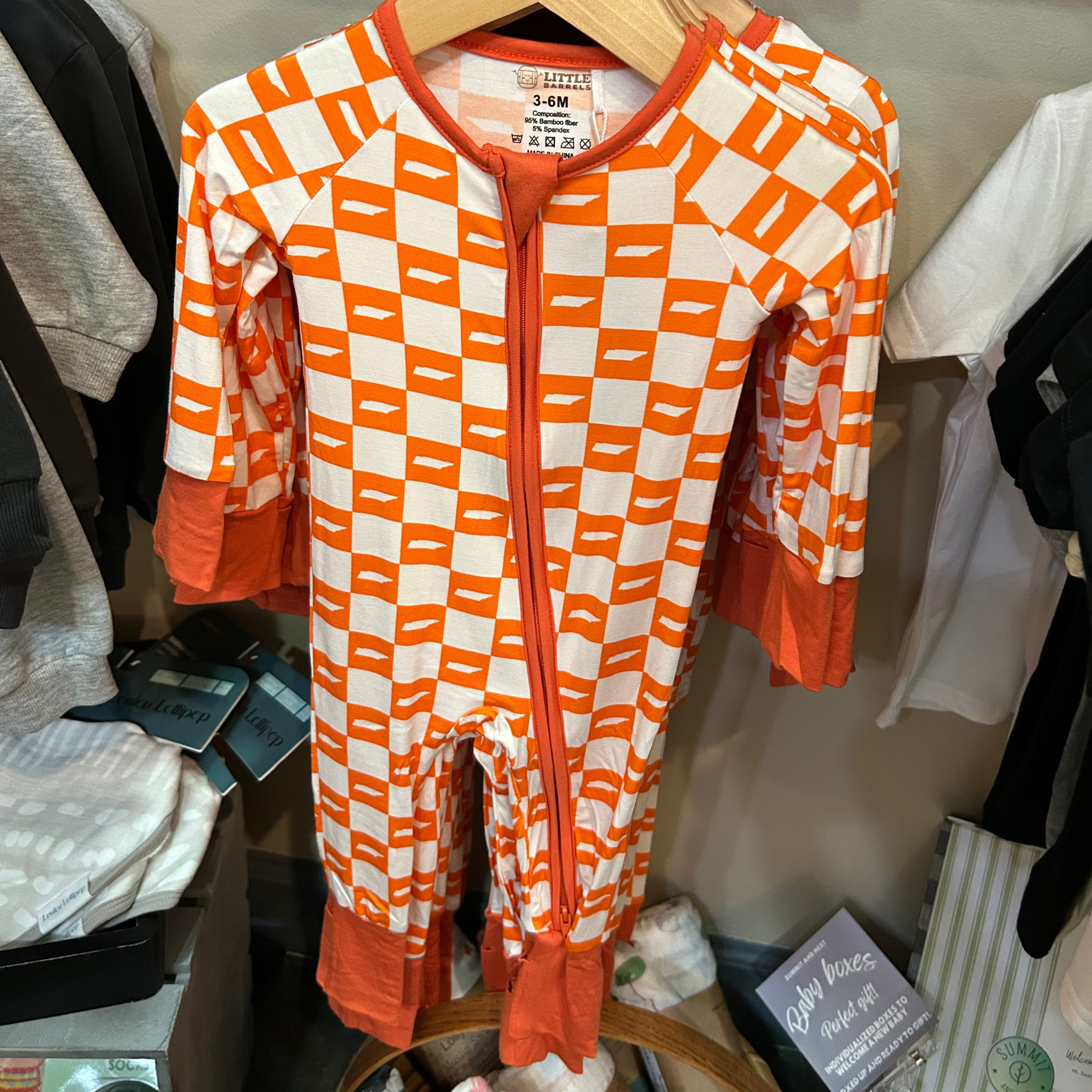 Orange and White Checkered PJs