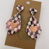 Clay Heart Earrings