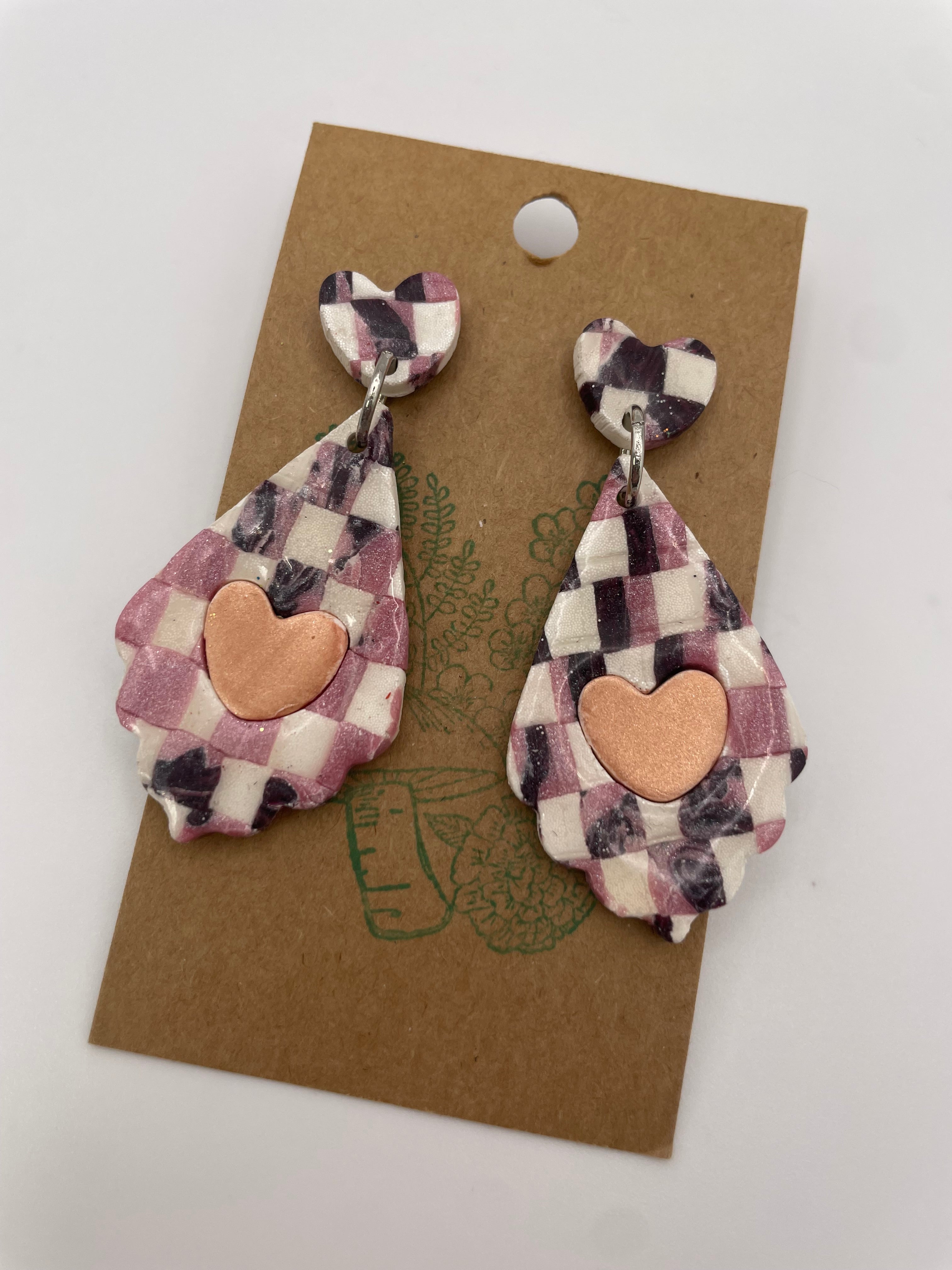 Clay Heart Earrings