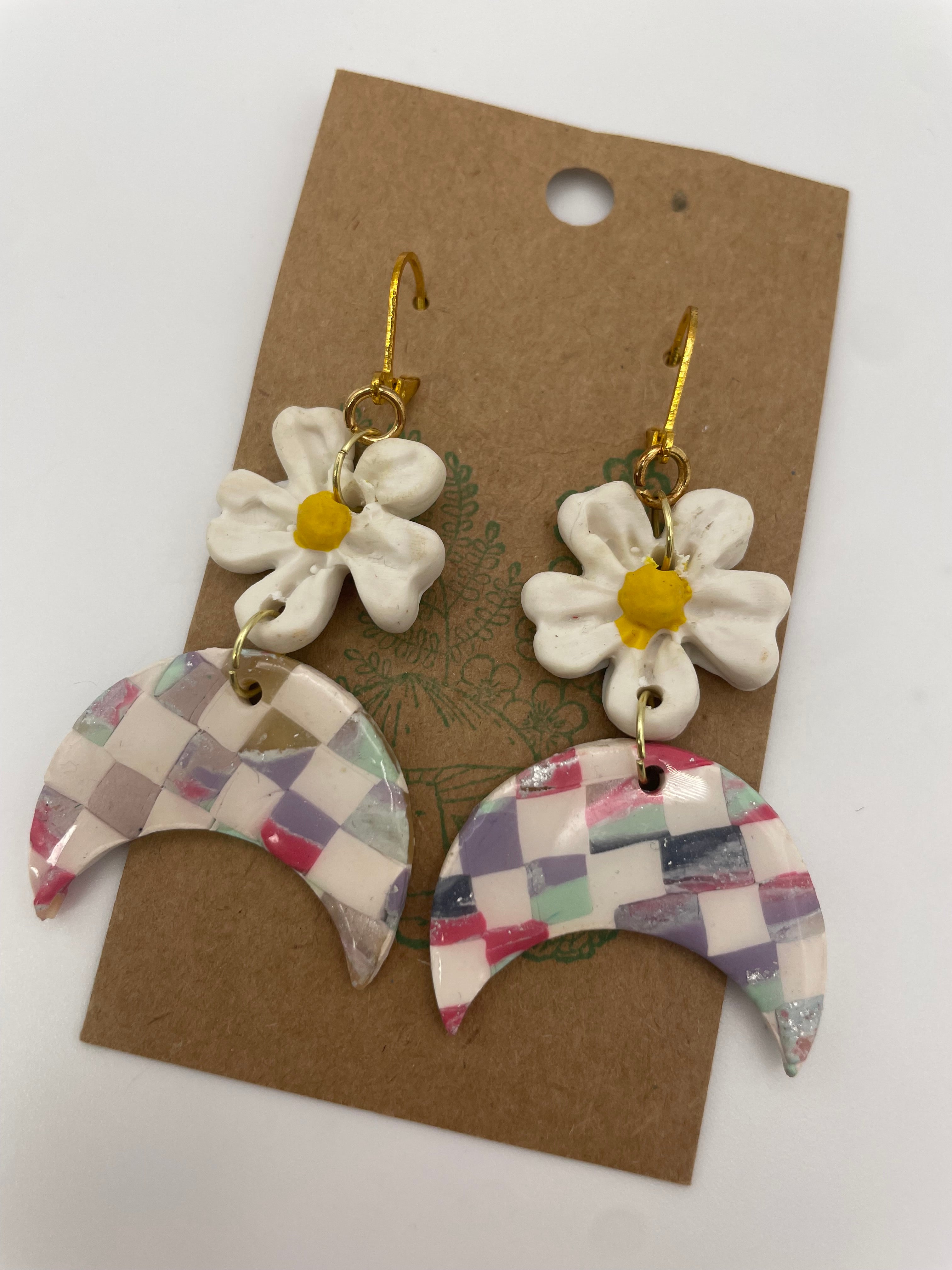 Clay Flower Earrings