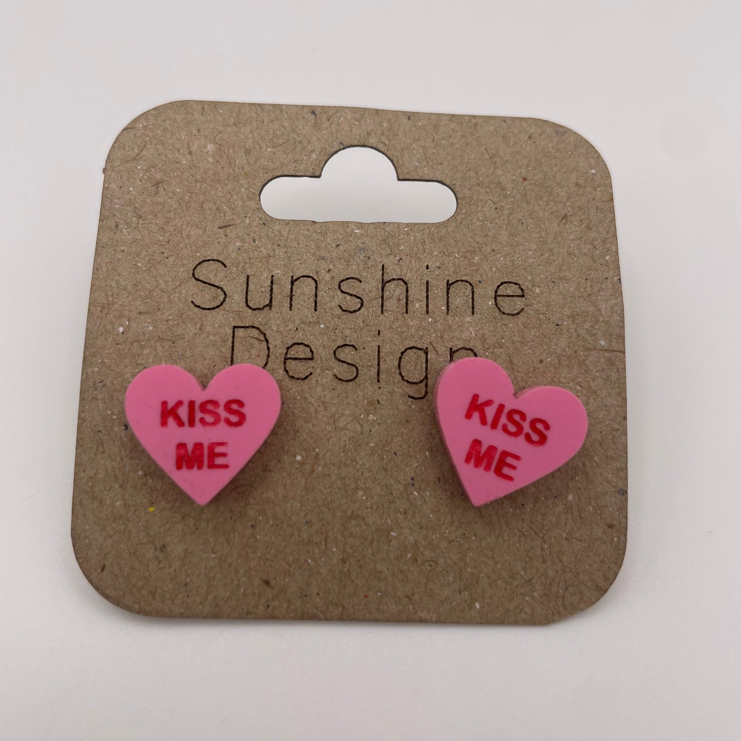 "Kiss Me" Heart Earrings