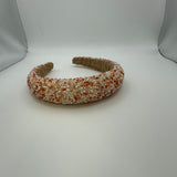 Orange and White Football Headbands