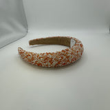 Orange and White Football Headbands