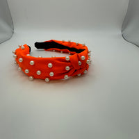 Orange and White Football Headbands