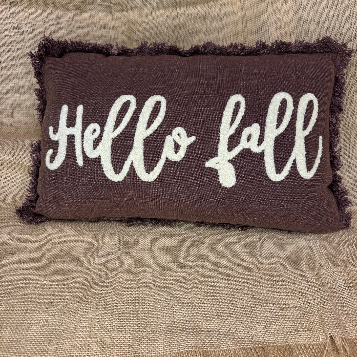 Hello Fall Decor Pillow