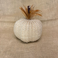 Decorative Pumpkins with Feathers