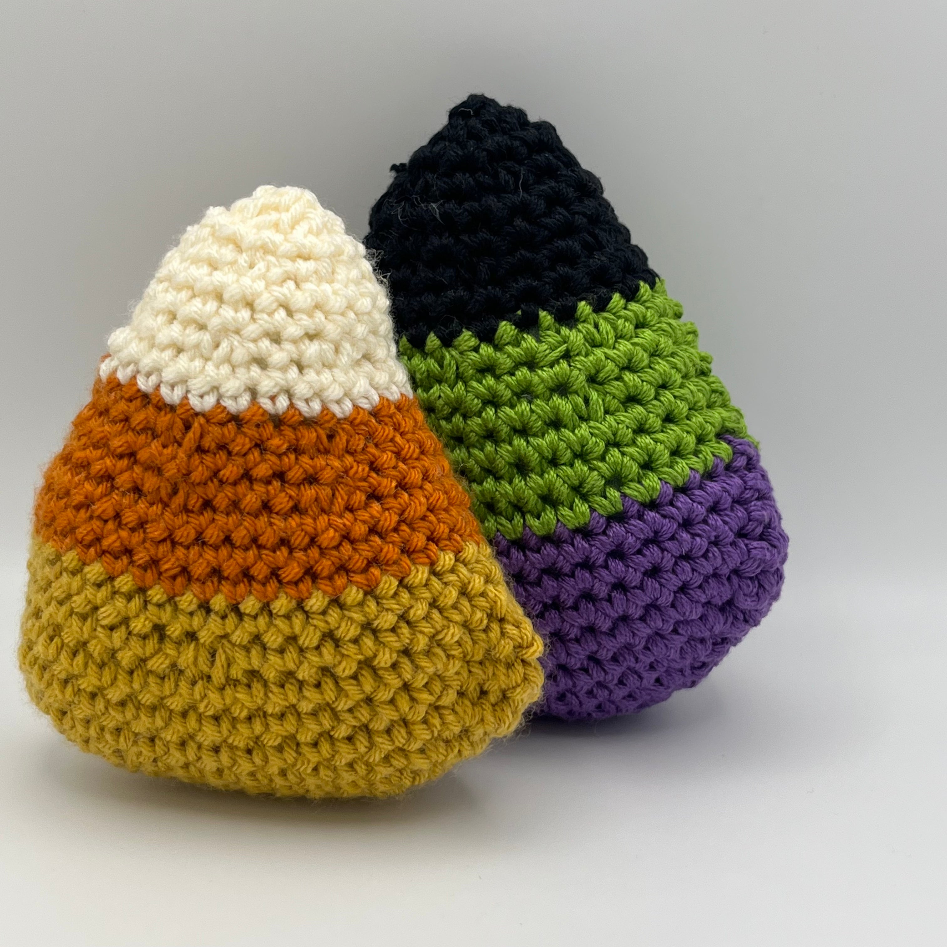 Crocheted Candy Corn Plushies