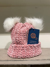 Double Pom Pom Baby Beanie